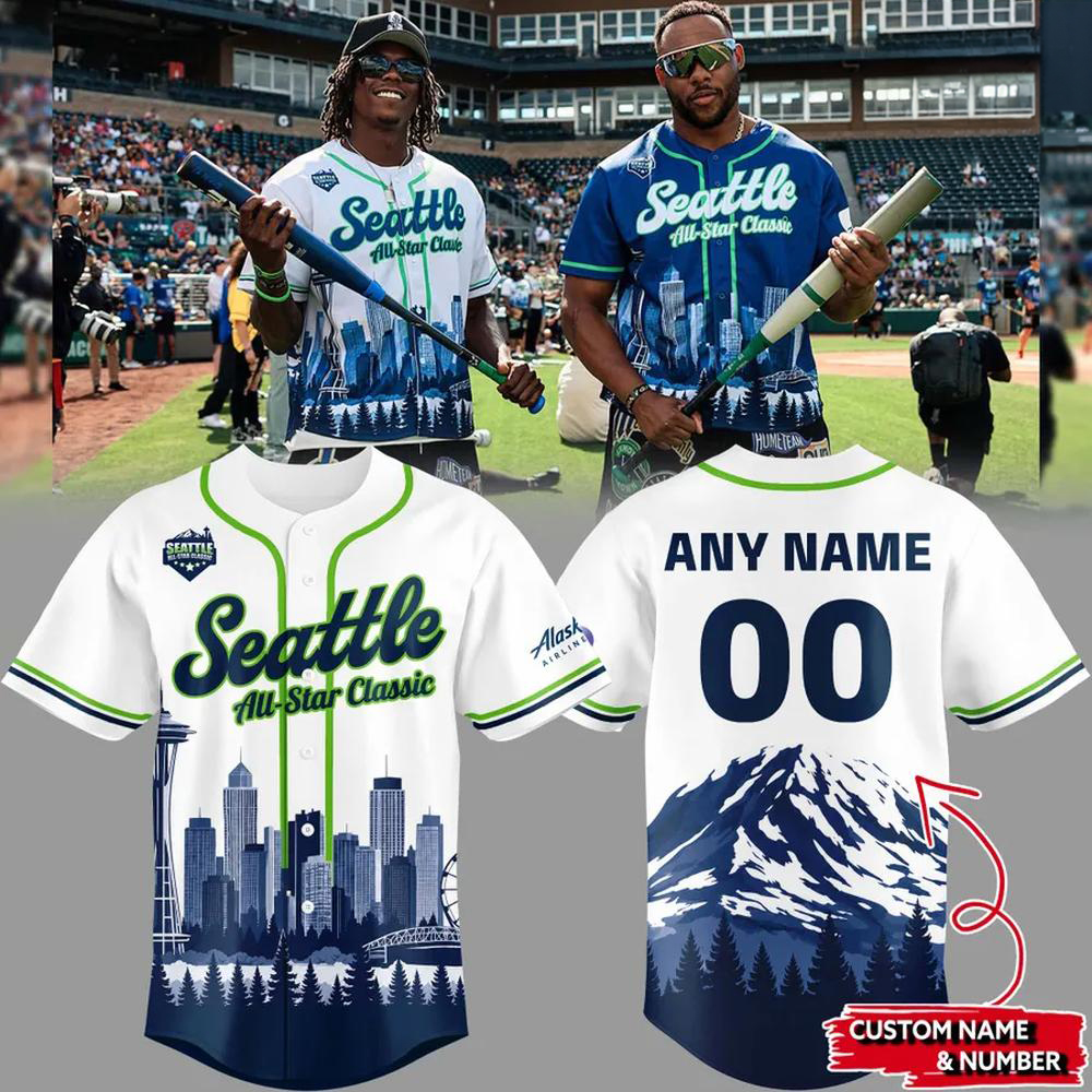 Seattle Seahawks Navy and White All Star Classic Baseball Jersey