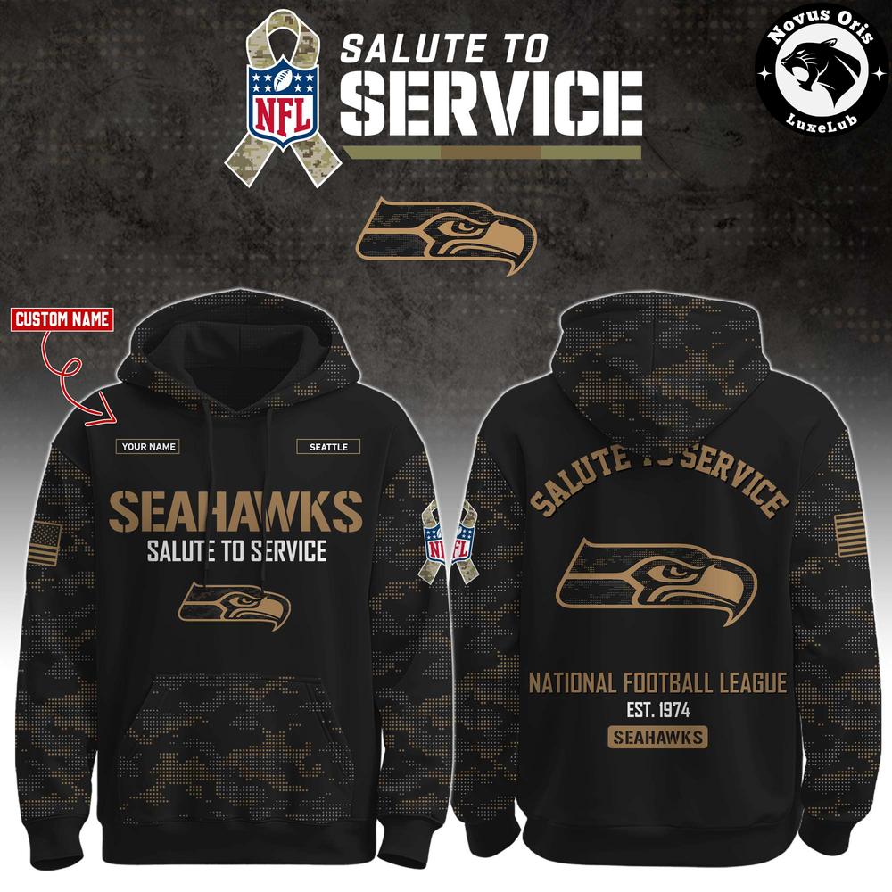 Seattle Seahawks NFL Salute To Service 2026 Custom Camo Hoodie 1 - Unicasport Seattle Seahawks NFL Salute To Service 2026 Custom Camo Hoodie
