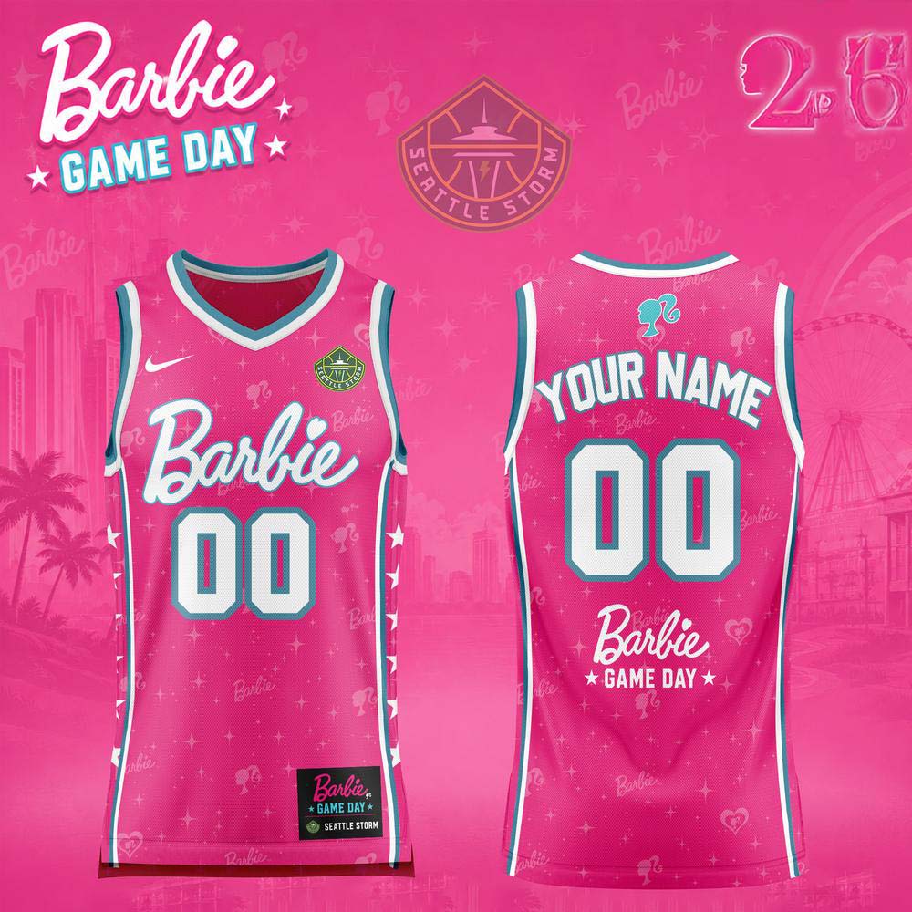 Seattle Storm Barbie Game Day 2026 Basketball Jersey - Best Gift for Fans