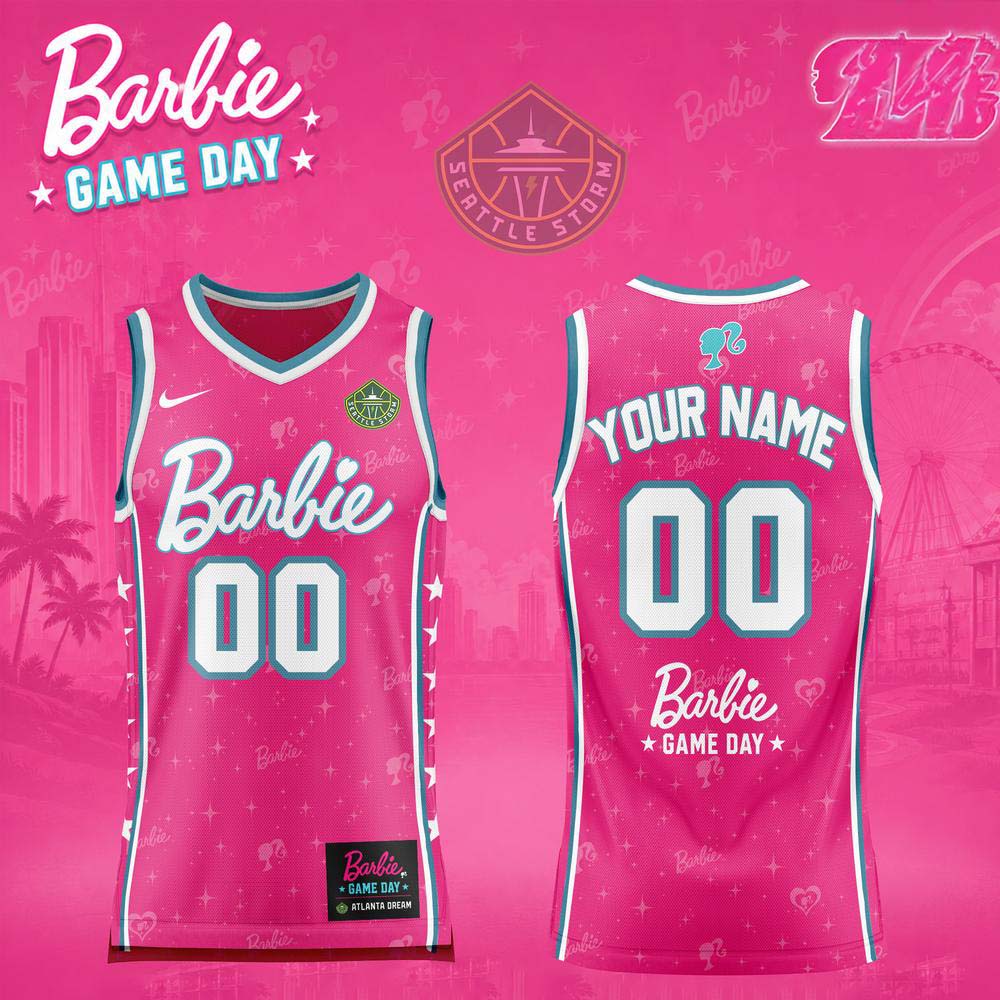 Seattle Storm Barbie Pink Basketball Jersey