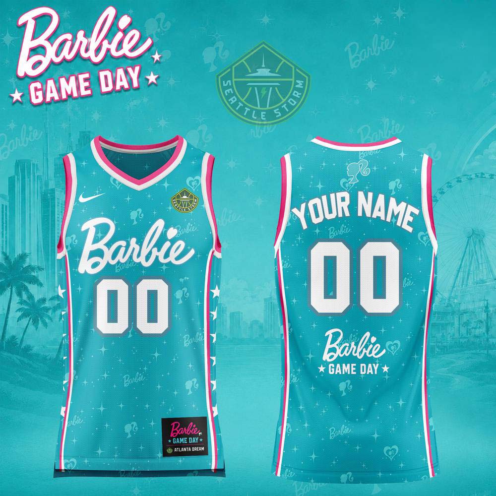 Seattle Storm Barbie Teal Custom Basketball Jersey