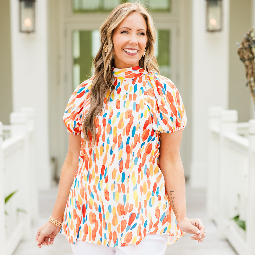 She's Too Much Fun Top, Red 7 She's Too Much Fun Top, Red - Image 7