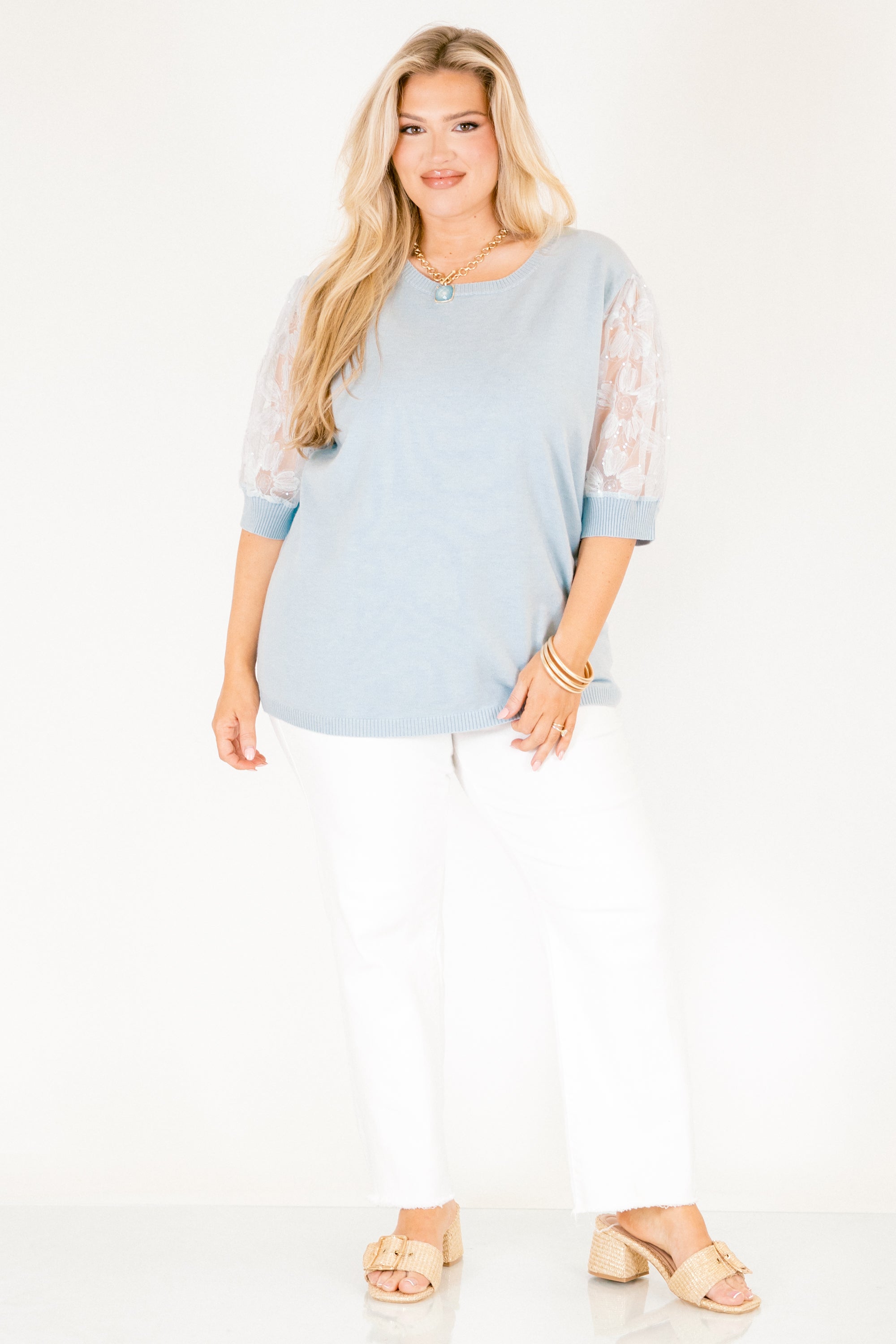 Shine Bright Darling Top, Blue 4 Shine Bright Darling Top, Blue - Image 4