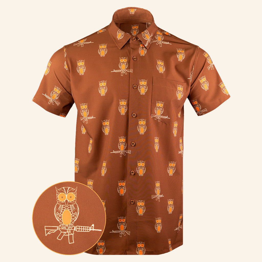 Shooters Button Down Shirt Tactical Aloha Print Shirt Xmas Gifts For Dad
