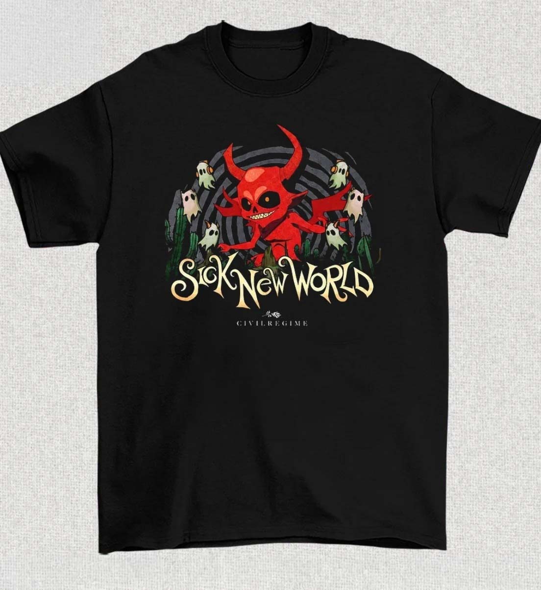 Sick New World x Civil Regime Event Tee Red Devil Ghosts At Texas Motor Speedway On October 24 2026 Fort Worth TX USA Shirt