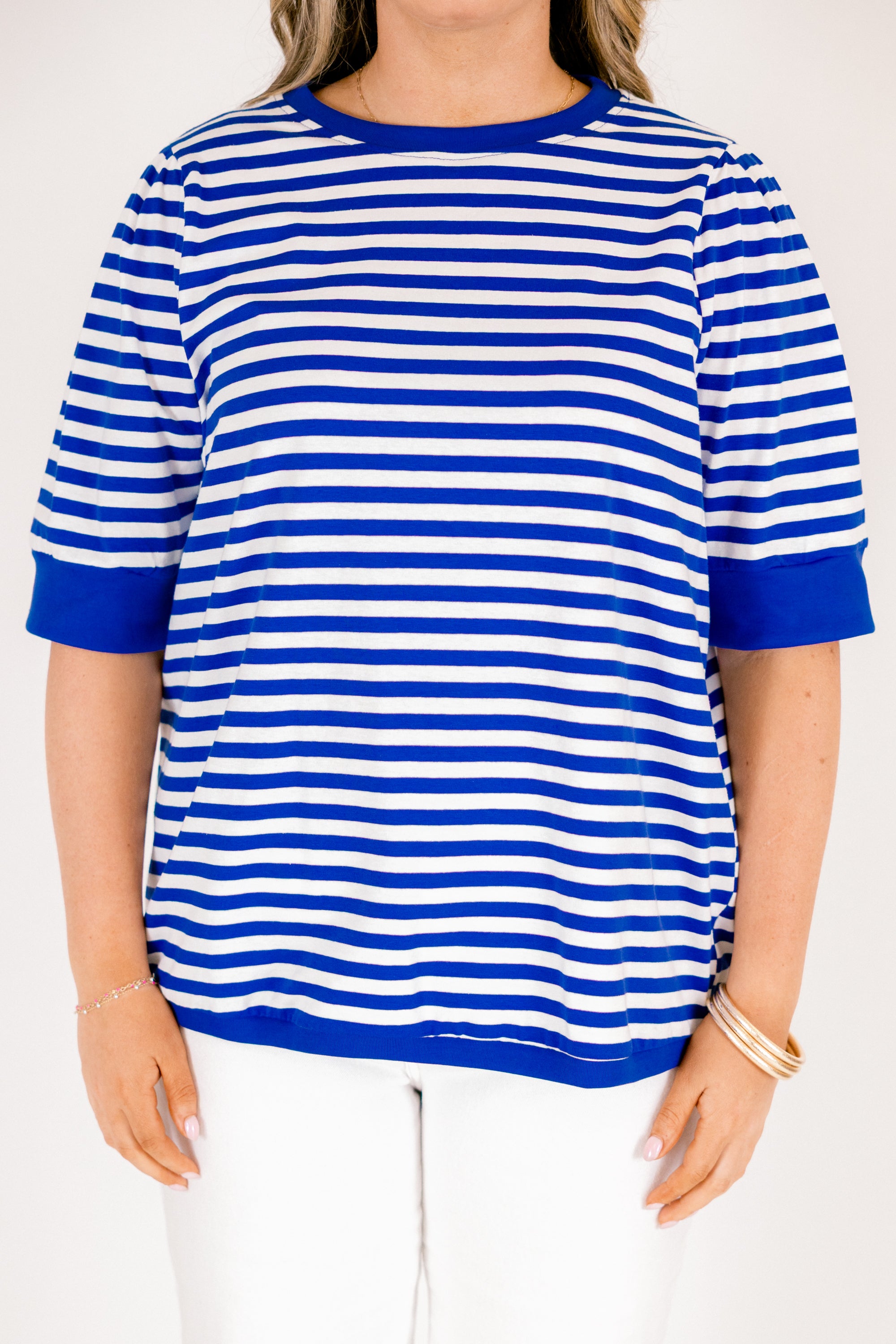 Signature Stripes Top, Blue-White 5 Signature Stripes Top, Blue-White - Image 5