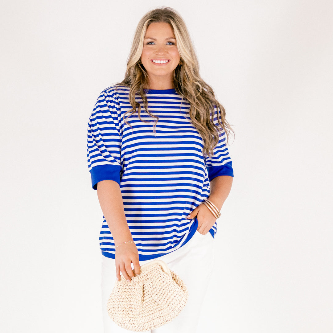 Signature Stripes Top, Blue-White 7 Signature Stripes Top, Blue-White - Image 7