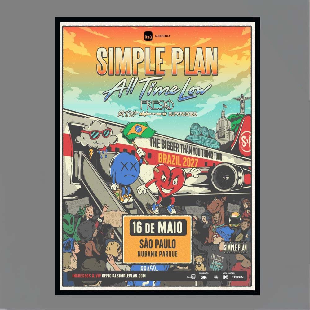 Simple Plan All Time Low Brazil Tour 2027 Poster