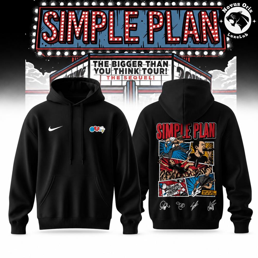 Simple Plan Bigger Than You Think Tour 2026 Hoodie 1 - Unicasport Simple Plan Bigger Than You Think Tour 2026 Hoodie