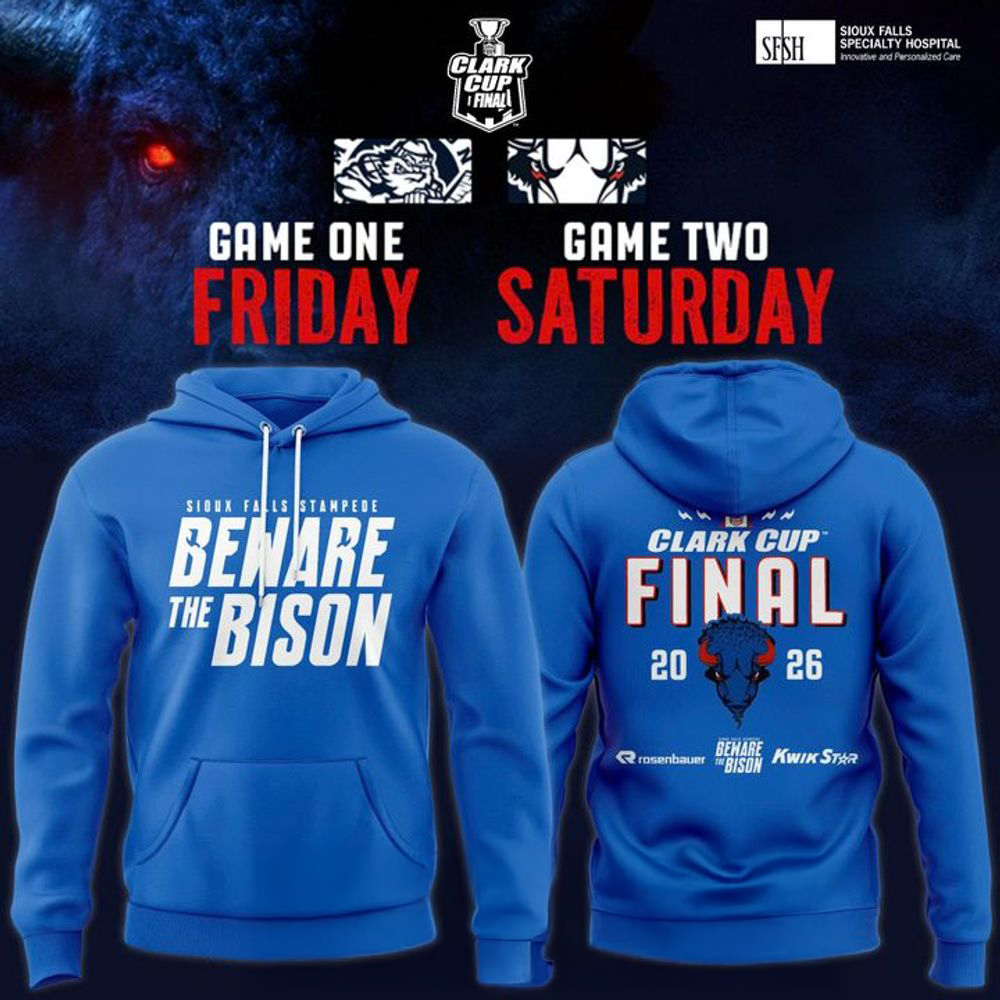 Sioux Falls Stampede 2026 Clark Cup Final Special Hoodie