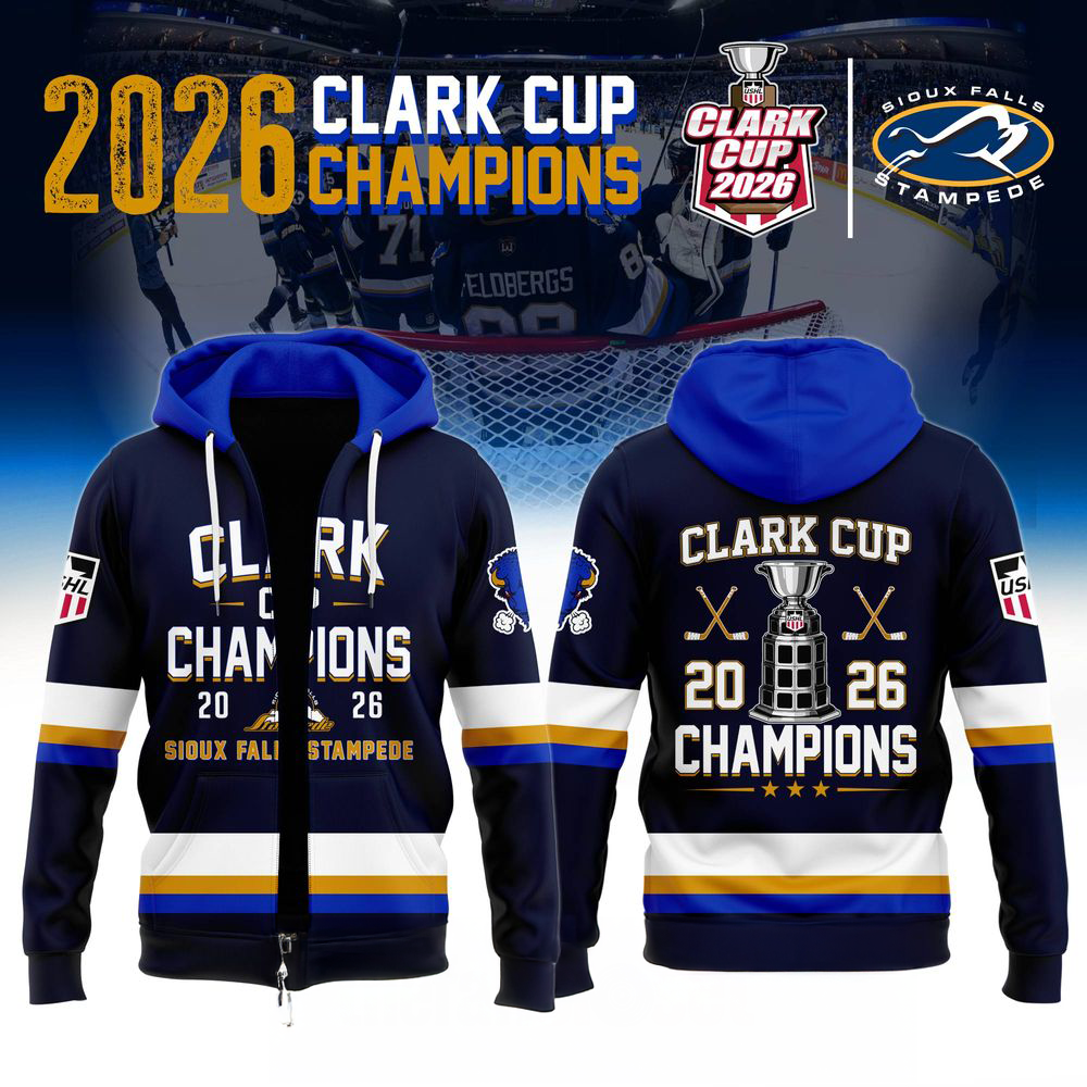 Sioux Falls Stampede USHL Champions 2026 Limited Edition Zip Hoodie