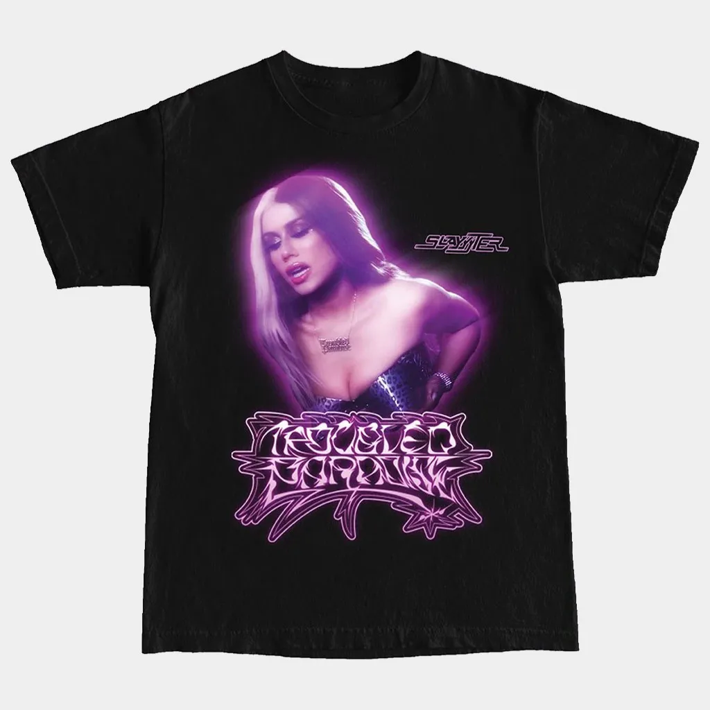 Slayyyter Merch 2026 Troubled Paradise Shirt Black Gift Ideas For Music Lovers Merch 2026