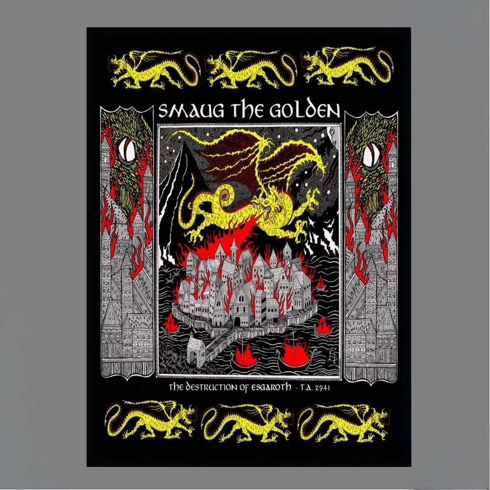 Smaug The Golden The Destruction of Esgaroth TA 2941 Fantasy Poster