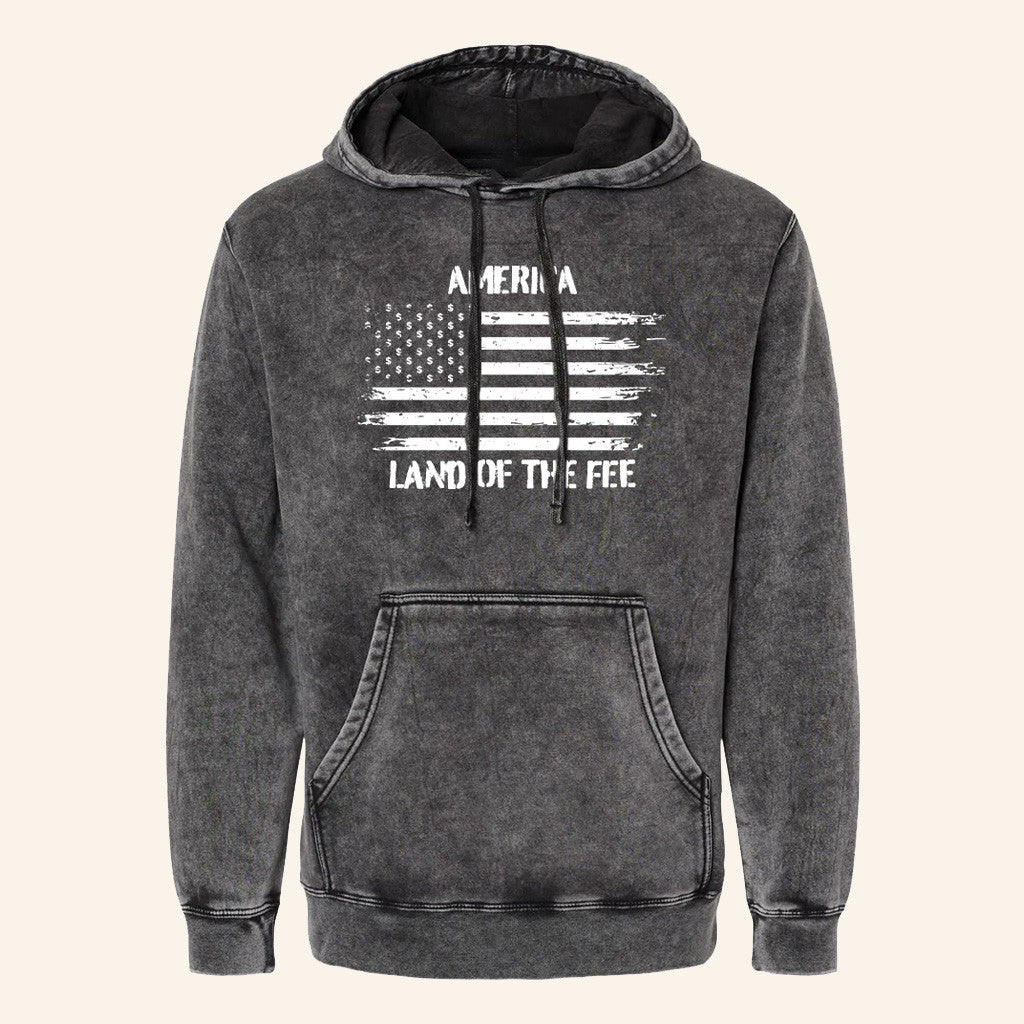 Smile More Merch Land Of The Fee Wash Hoodie Birthday Present For Father