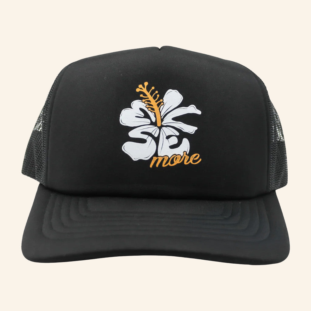 Smile More Merch Smile More Flower Trucker Hat Gift Ideas For Girlfriend