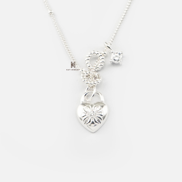 SNEEBER BALL CHAISNEEBER HEART LOCK CHROME DOUBLE BALL ROUND AND SQUARE GEM