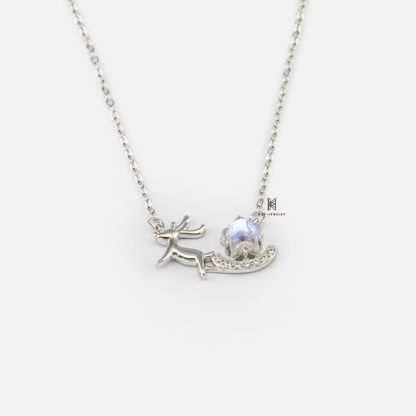 SNEEBER BIG REINDEER AND CURVE GEM UNDER BUBBLE STAR BLUE STONE