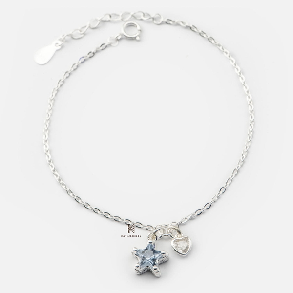 SNEEBER BLUE STAR GEM AND MINI HEART GEM