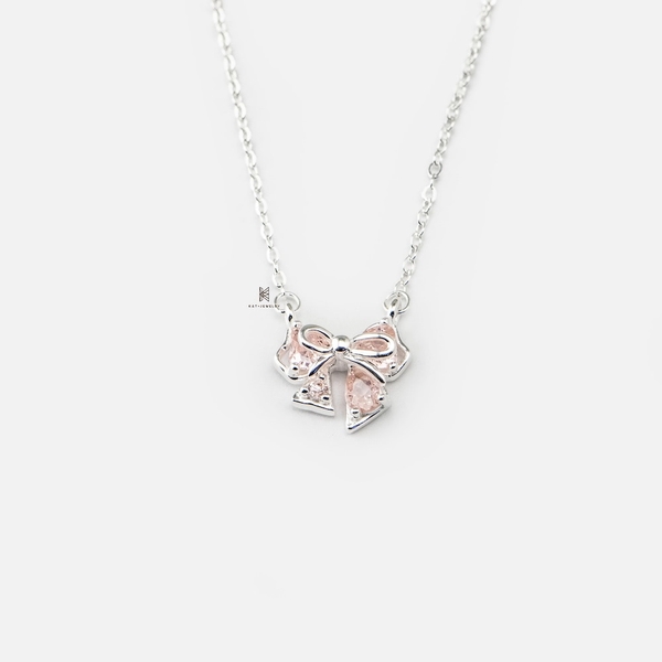 SNEEBER BOW PINK HEART GEM
