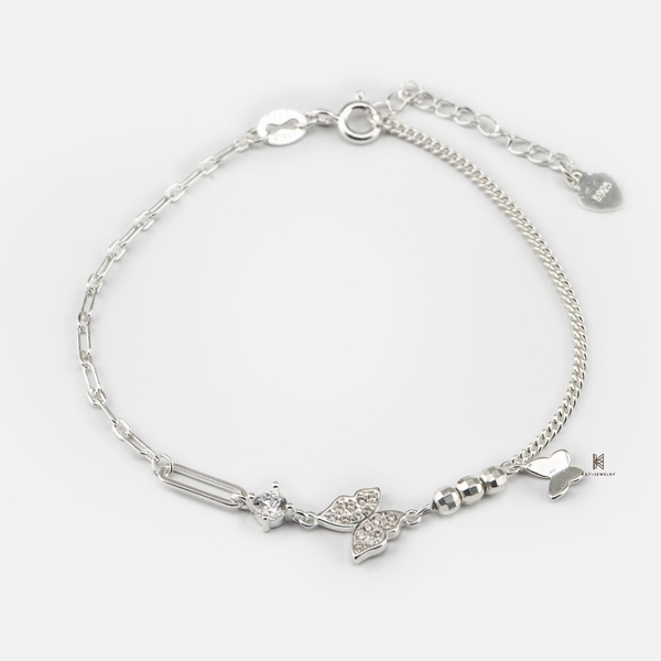 SNEEBER BUTTERFLY GEM DROP MINI BUTTERFLY HALF OVAL CHAIN