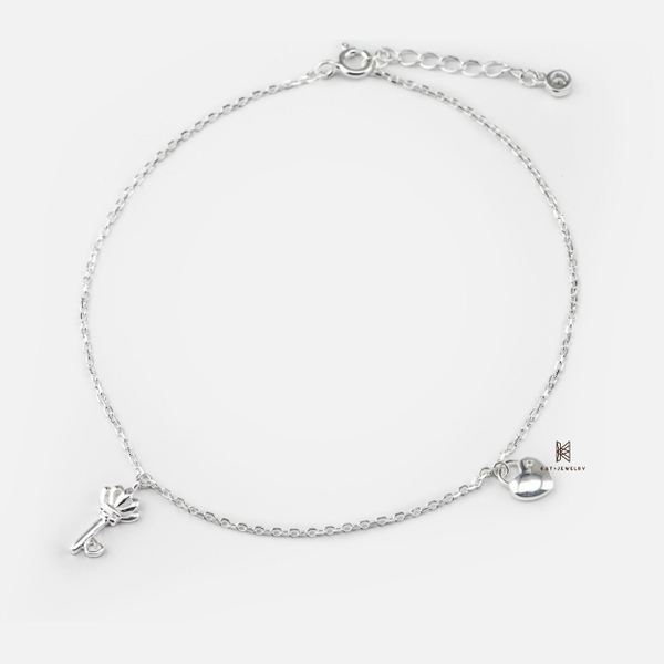 SNEEBER CHAIN DROP CROWN KEY AND HEART GEM