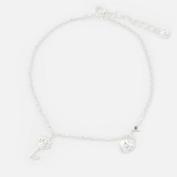 SNEEBER CHAIN DROP CROWN KEY AND HEART GEM