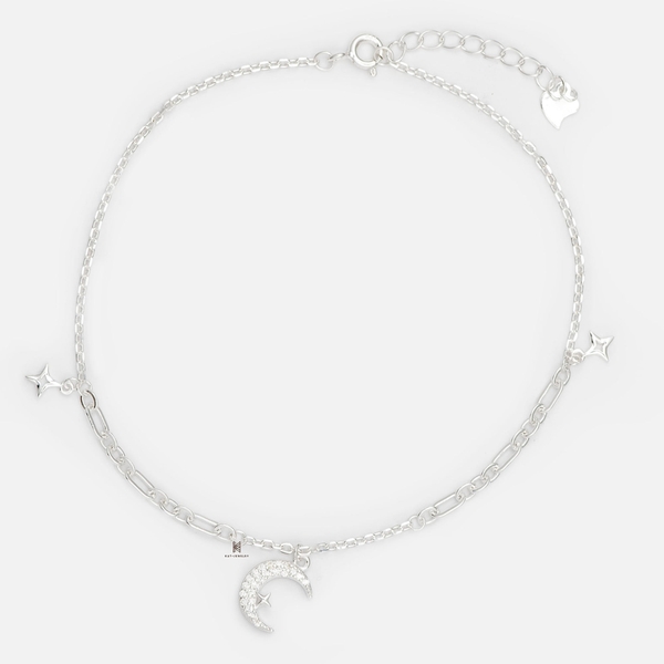 SNEEBER CRESCENT MOON TINY GEM AND DOUBLE STAR