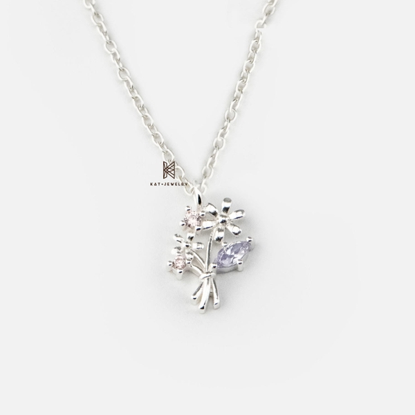 SNEEBER DOUBLE FLOWER PINK GEM AND LEAF GEM