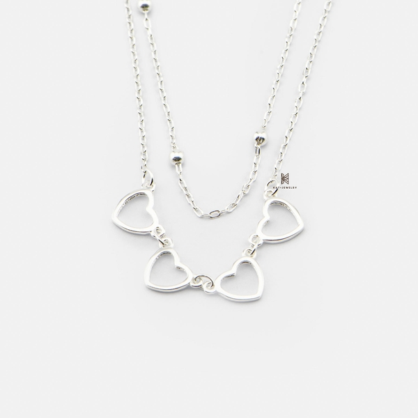 SNEEBER DOUBLE LINE 4 LINE HEART AND BALL CHAIN