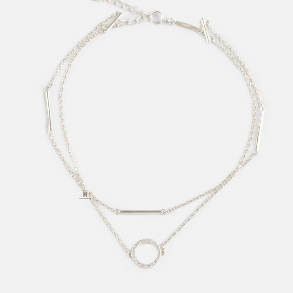 SNEEBER DOUBLE LINE CIRCLE TINY GEM MULTI POLE