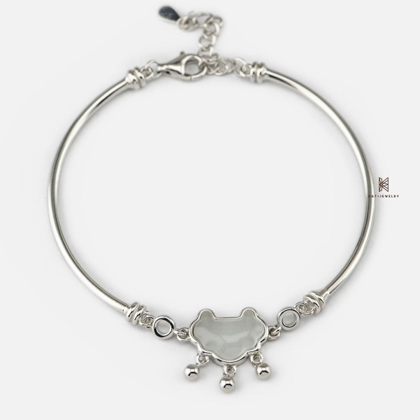 SNEEBER FORTUNE LUCKY LOCK SYNTHETIC CAT'S EYE STONE TRIPLE BALL