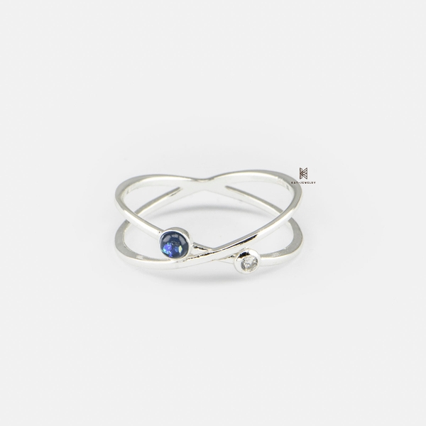 SNEEBER MIDI CROSS DOUBLE LINE BLUESTONE AND GEM
