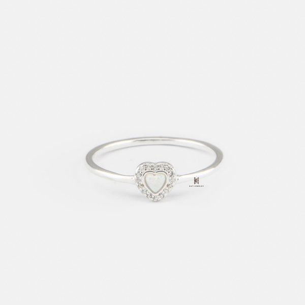 SNEEBER MIDI HEART OPAL TINY GEM