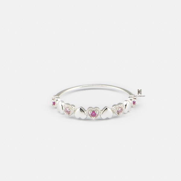 SNEEBER MIDI MULTI HEART AND PINK GEM