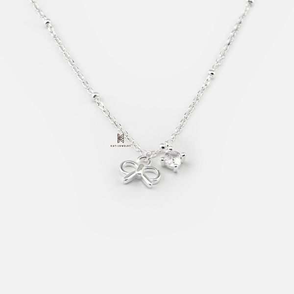 SNEEBER MINI BOW AND GEM BALL CHAIN