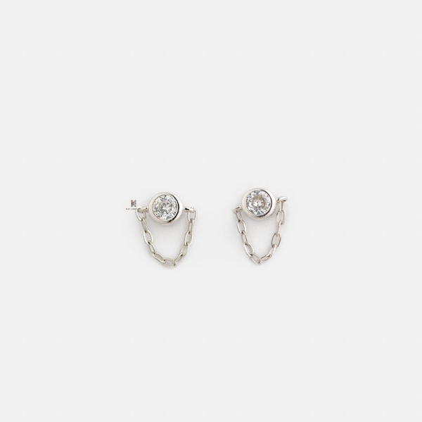 SNEEBER STUDCZGEM DROP TINY CHAIN