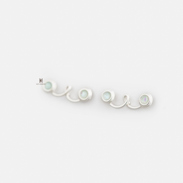 SNEEBER STUDTWIST DOUBLE BLUE STONE