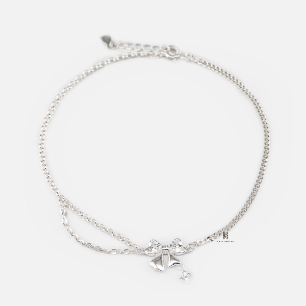 SNEEBER SWEET AND HAMMER CHAIN BIG HEART GEM BOW DROP BLING STAR