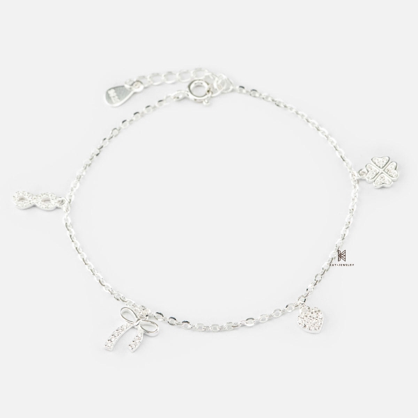 SNEEBER TINY CHARM INFINITY BOW HEART CLOVER GEM
