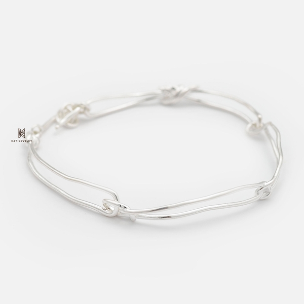 SNEEBER UNISEX WIRE ART KNIT KNOT DOUBLE LINE