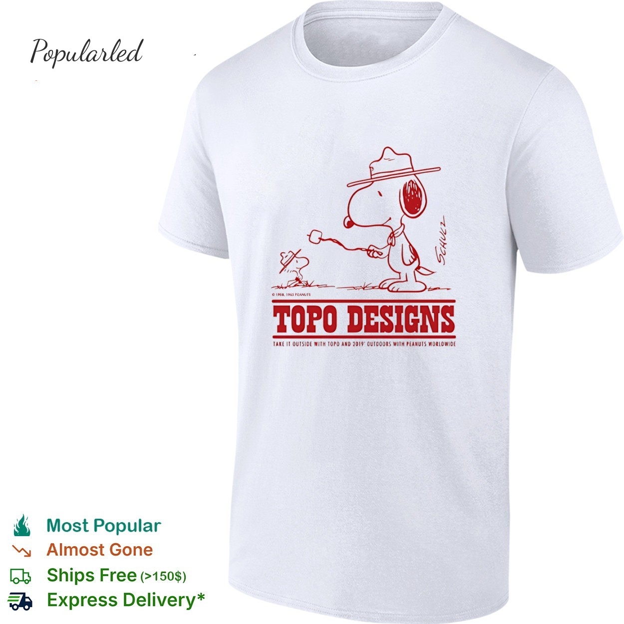 Snoopy and Woodstock Topo Degi Take It Outside With Topo And 2019 Outdoors With Peanuts Worldwide shirt
