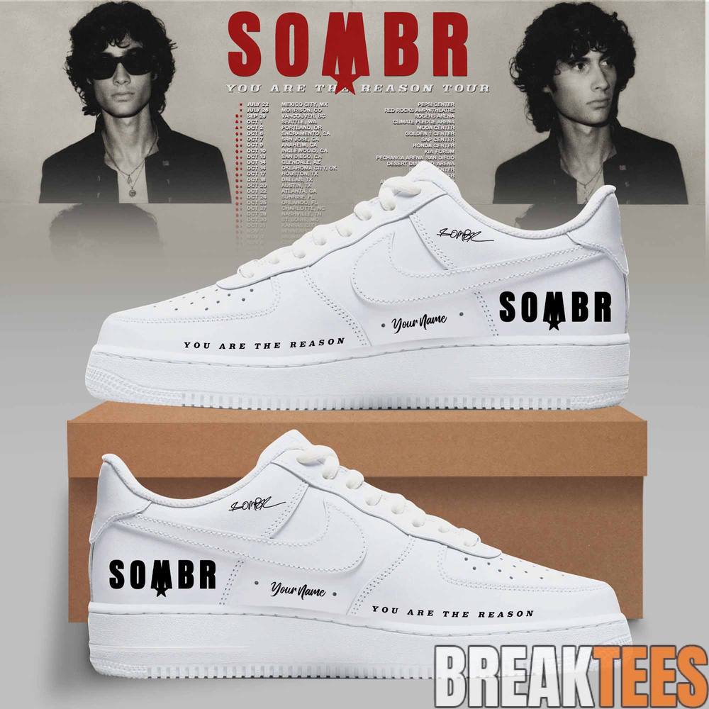 White Custom Edition AF1 Shoes - SOMBR You Are The Reason Tour