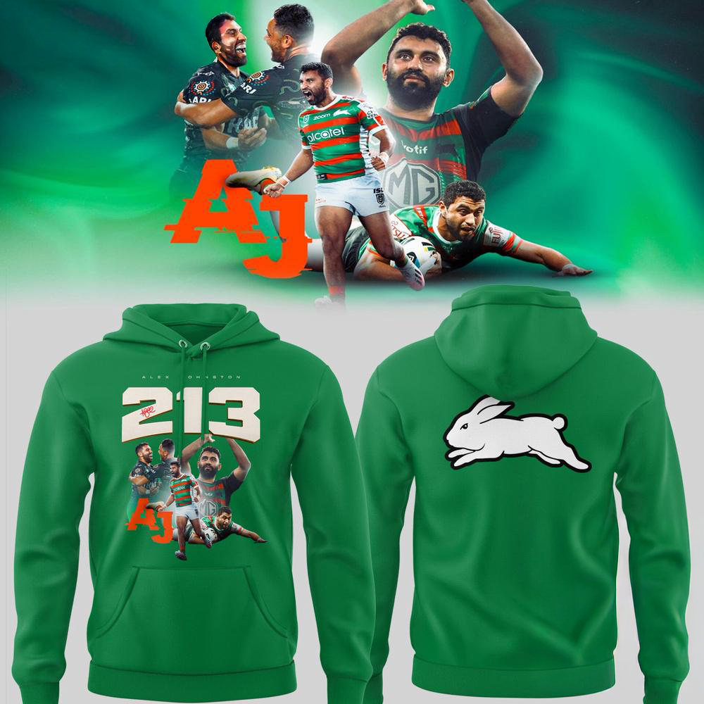 South Sydney Rabbitohs Alex Johnston Record Breaker All Over Print Hoodie