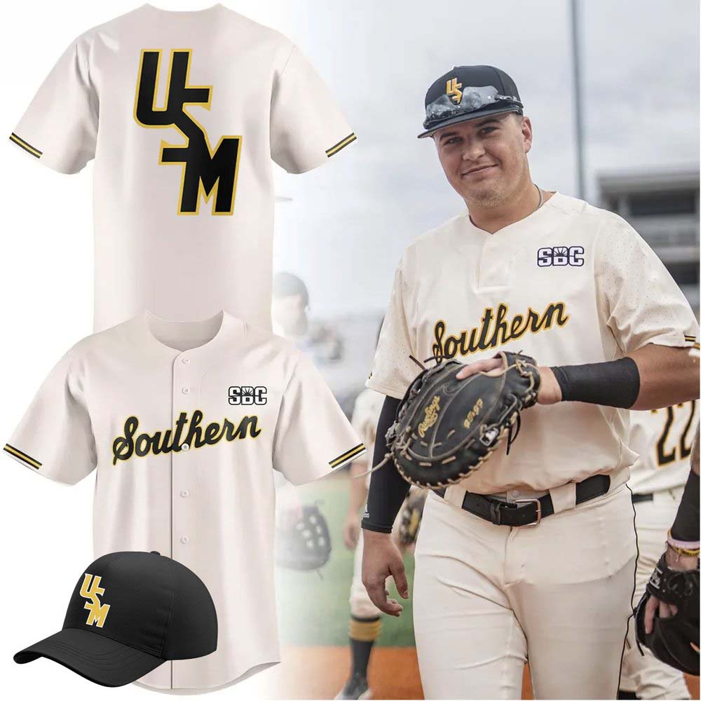 Southern Miss Golden Eagles Throwback Uniform Baseball Jersey 1 - Unicasport Southern Miss Golden Eagles Throwback Uniform Baseball Jersey