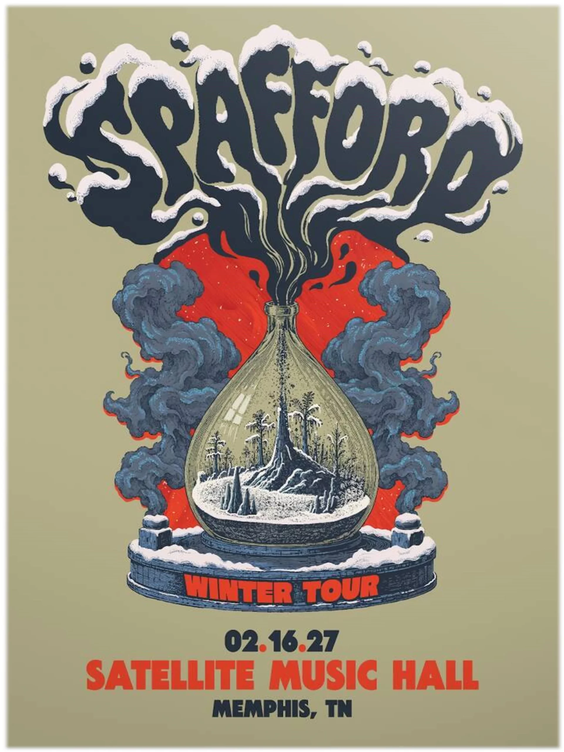 Spafford Satellite Music Hall Concert Feb 16 2027 Memphis TN Poster