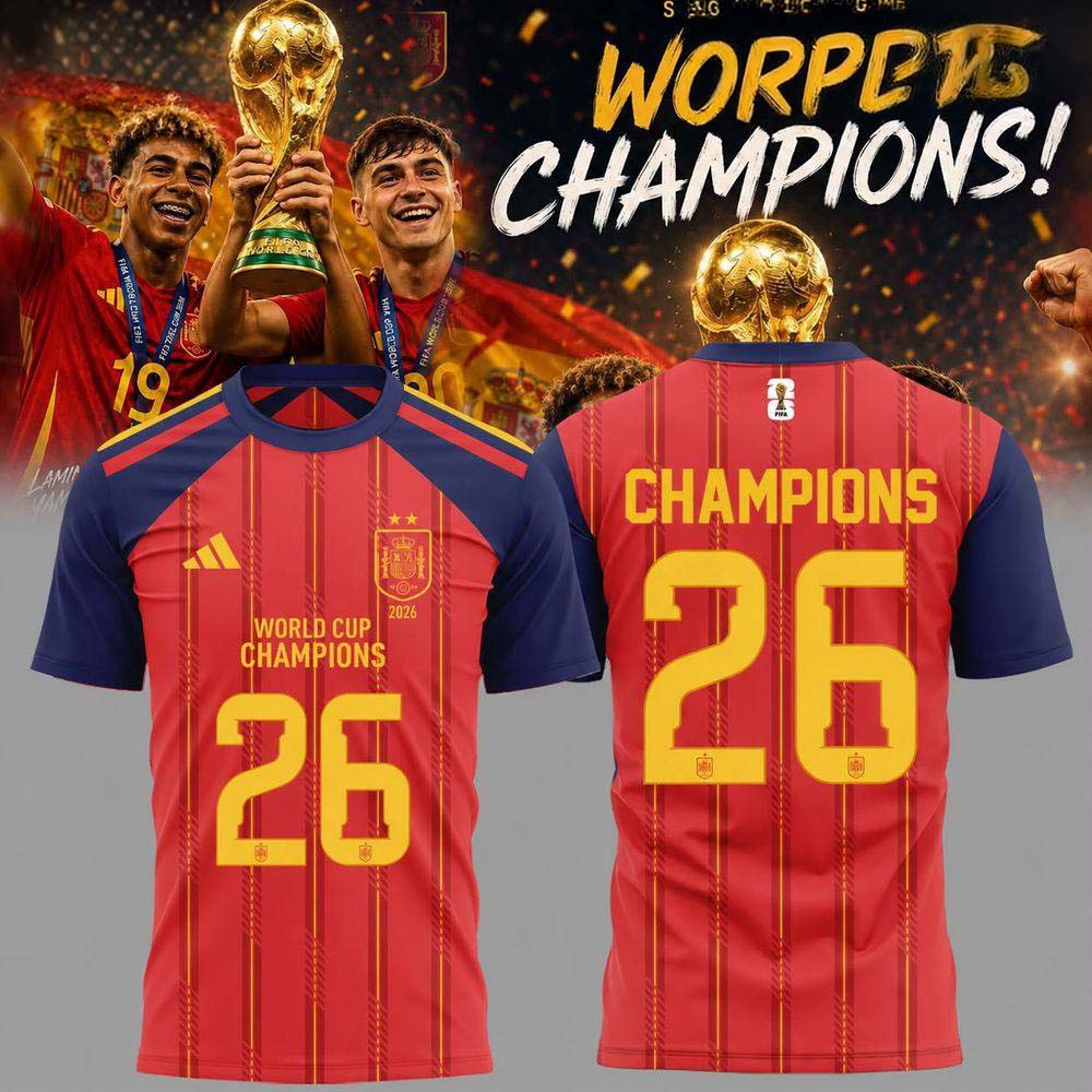 Spain 2026 World Cup Champions Home Jersey - Spain National Football Team