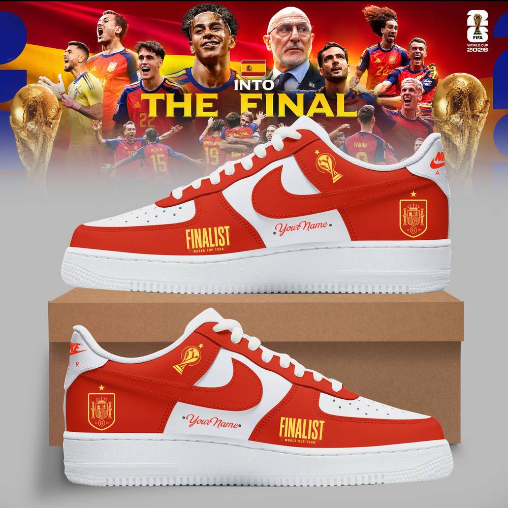 Limited Edition AF1 Sneakers - Spain World Cup Champions 2026