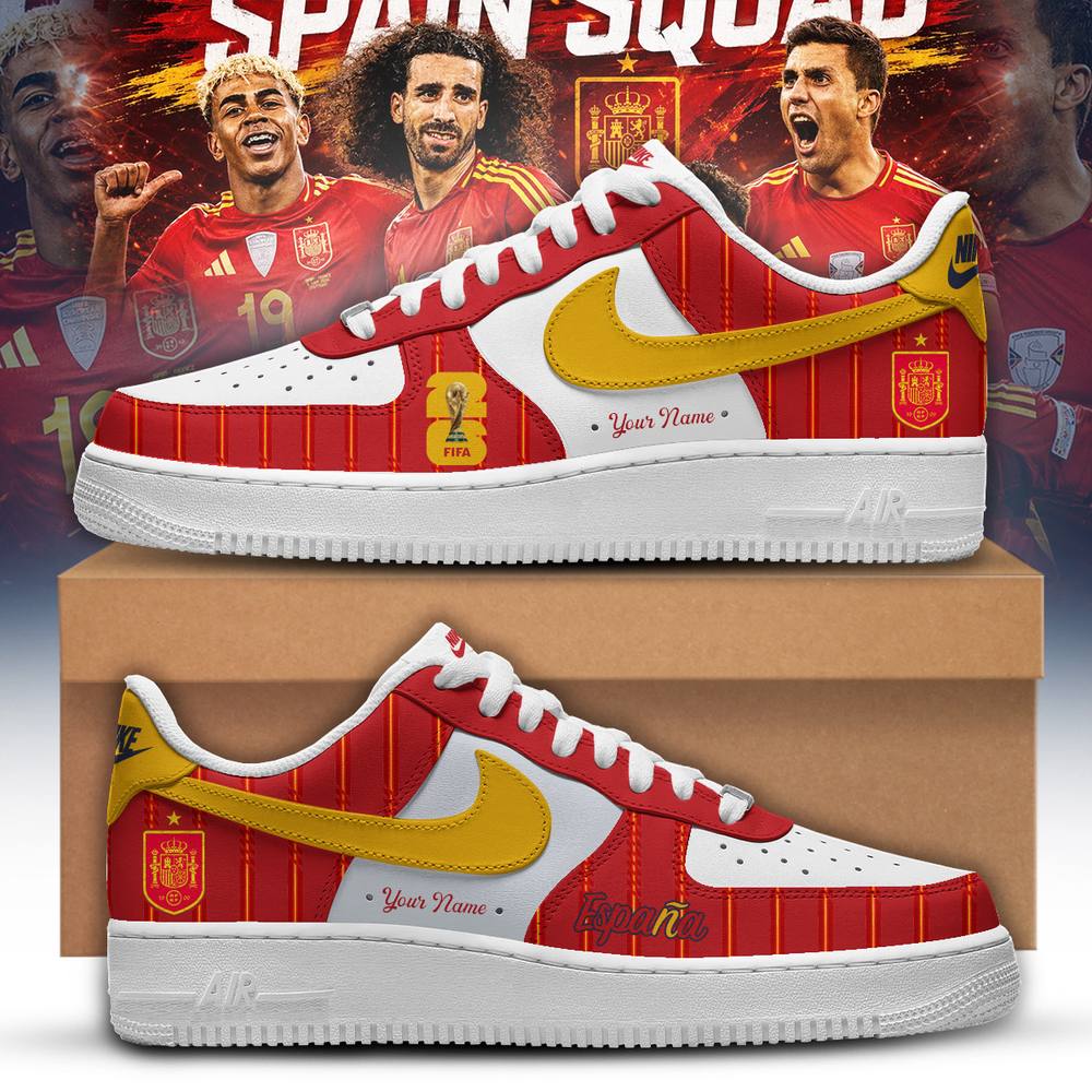 Customize Spain World Cup 2026 Champions Edition Air Force 1 Shoes