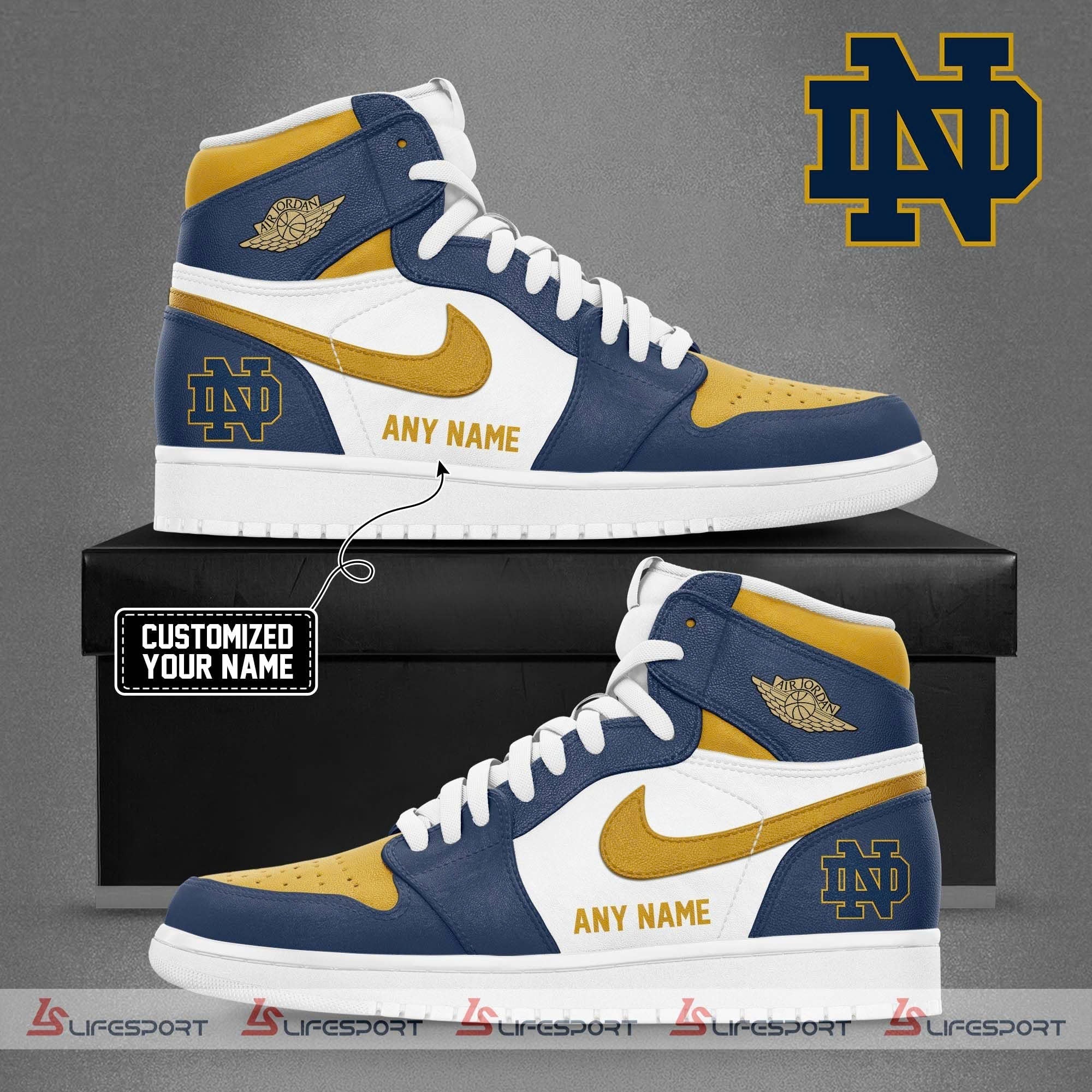 Special Edition Notre Dame Fighting Irish 2026 JD1 Hight Top Sneaker