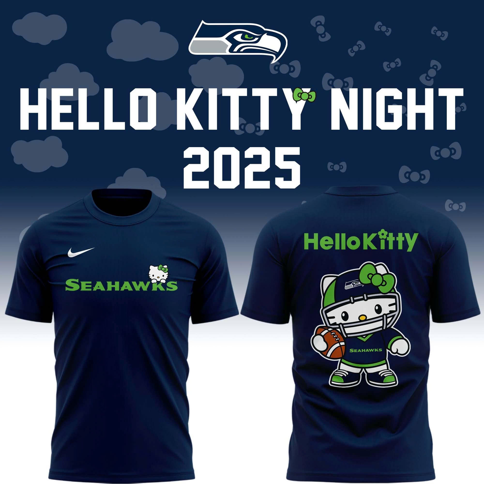 Special New Seahawks x Hello Kitty Tshirt 2026